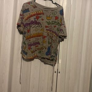 Street style T-shirt crop top